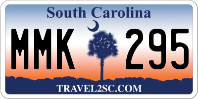 SC license plate MMK295
