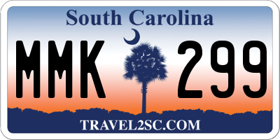 SC license plate MMK299