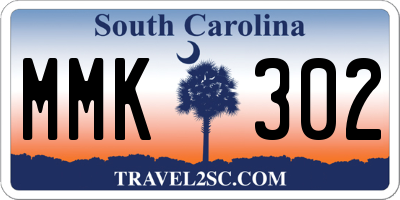 SC license plate MMK302