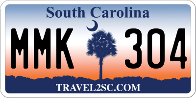 SC license plate MMK304