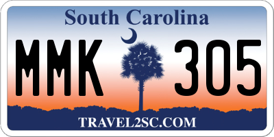 SC license plate MMK305