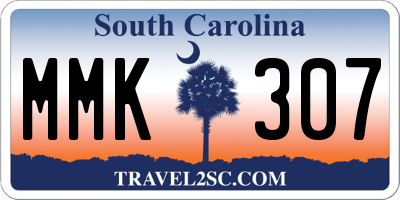 SC license plate MMK307