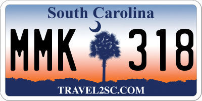 SC license plate MMK318