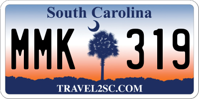 SC license plate MMK319