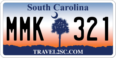 SC license plate MMK321