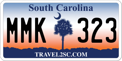 SC license plate MMK323