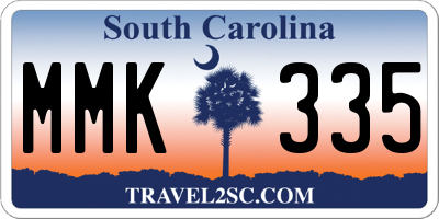 SC license plate MMK335