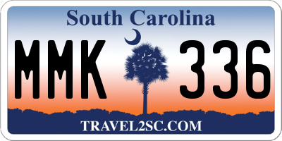 SC license plate MMK336