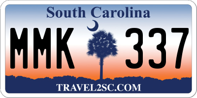 SC license plate MMK337