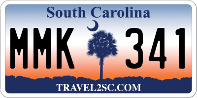 SC license plate MMK341