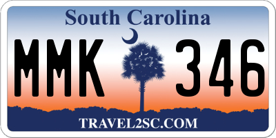 SC license plate MMK346