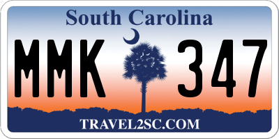 SC license plate MMK347