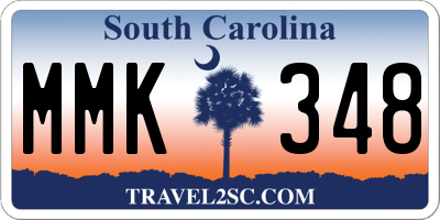 SC license plate MMK348