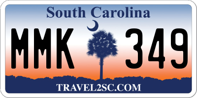 SC license plate MMK349