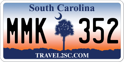 SC license plate MMK352
