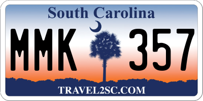 SC license plate MMK357
