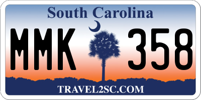 SC license plate MMK358