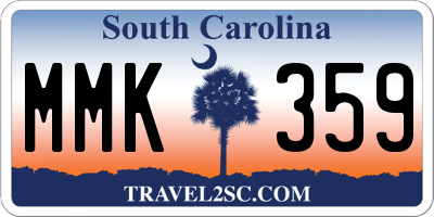 SC license plate MMK359
