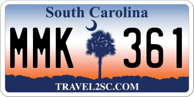 SC license plate MMK361
