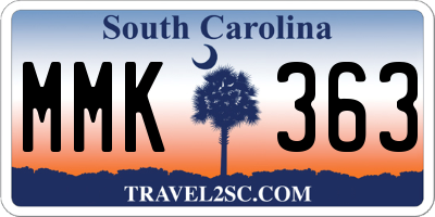 SC license plate MMK363