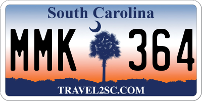 SC license plate MMK364