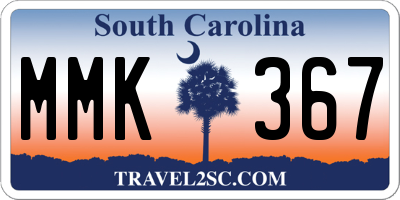 SC license plate MMK367