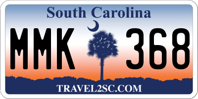 SC license plate MMK368