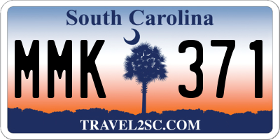 SC license plate MMK371