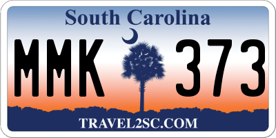 SC license plate MMK373
