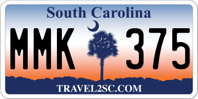 SC license plate MMK375