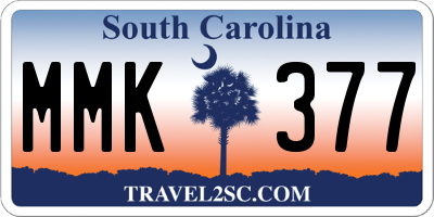 SC license plate MMK377