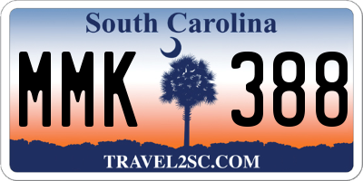 SC license plate MMK388