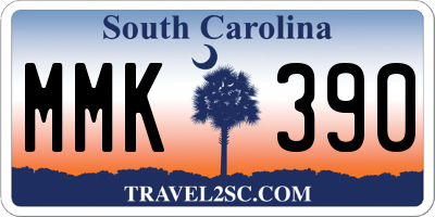 SC license plate MMK390