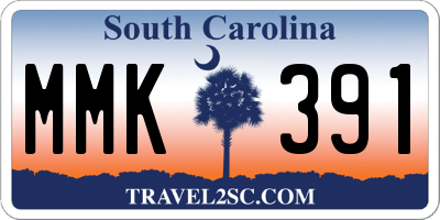 SC license plate MMK391