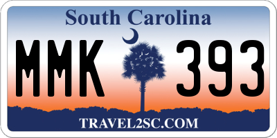 SC license plate MMK393