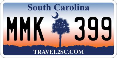 SC license plate MMK399