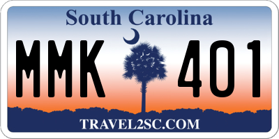 SC license plate MMK401
