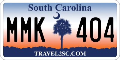 SC license plate MMK404