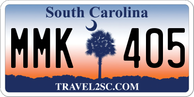 SC license plate MMK405