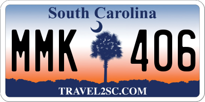 SC license plate MMK406