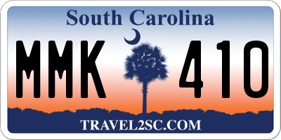 SC license plate MMK410