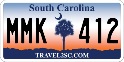 SC license plate MMK412