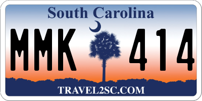 SC license plate MMK414