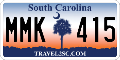 SC license plate MMK415