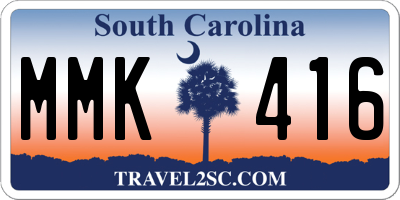 SC license plate MMK416