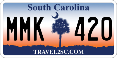 SC license plate MMK420
