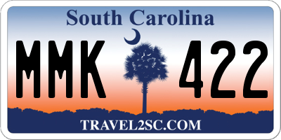 SC license plate MMK422