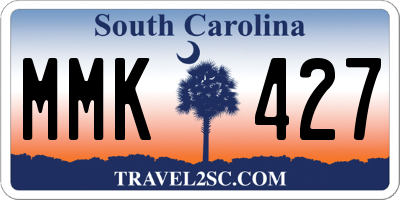 SC license plate MMK427