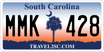 SC license plate MMK428
