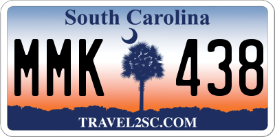SC license plate MMK438